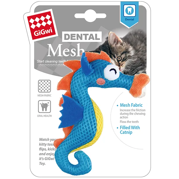 GiGwi Dental Mesh Catnip Seahorse