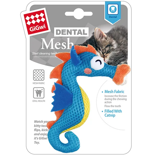 GiGwi Dental Mesh Catnip Seahorse